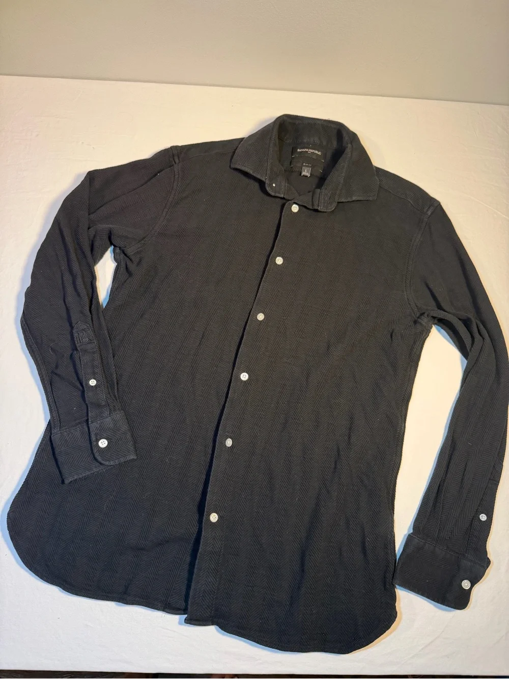 Men's Banana Republic herringbone texture shirt